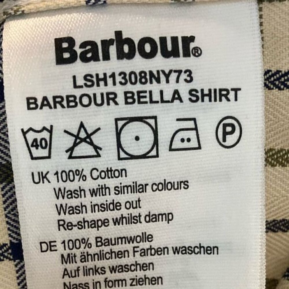 Barbour by Alexa Chung Bella Plaid Tie Neck Blouse Approx Size US 14 Runs Big - Picture 10 of 10